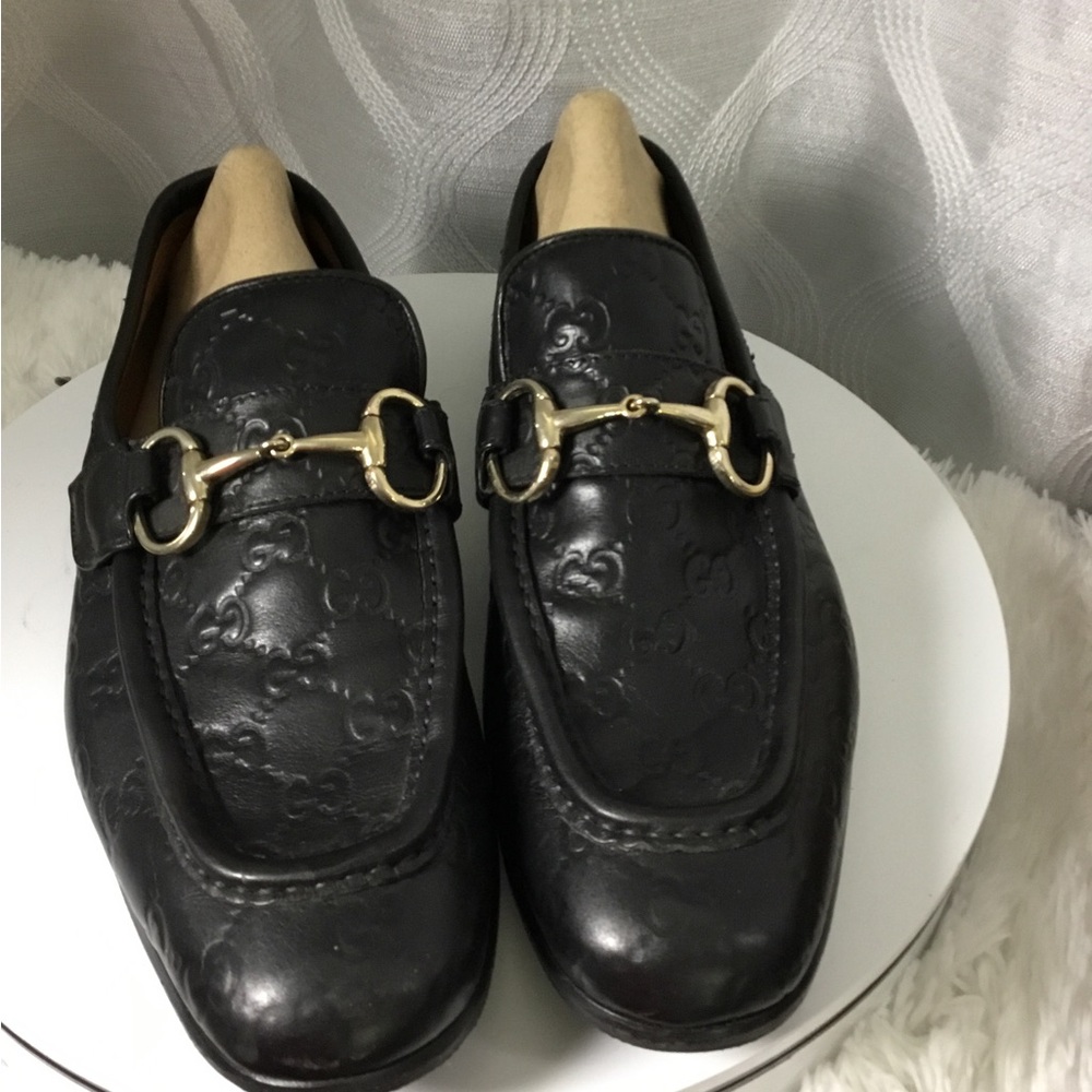 Gucci Black Leather Horsebit Loafers - Men's Dress Slip-Ons